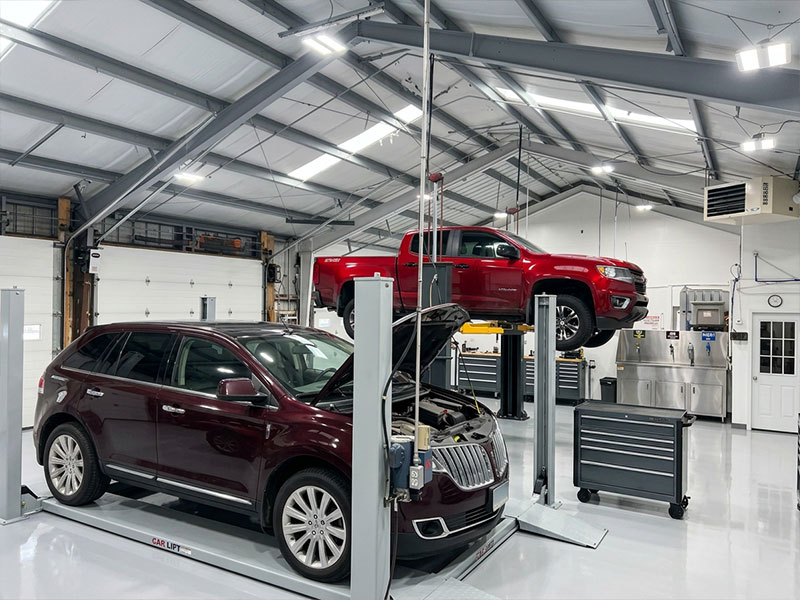 Cars In Repair Shop
